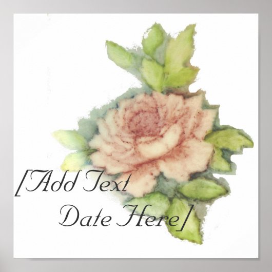 Englisch Rose Poster-Customize Poster (Vorne)