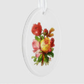 Englisch Rose / Rose Viktorianisch Weihnachtsfeier Ornament (Vorderseite)