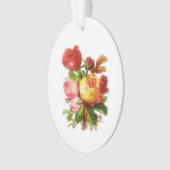 Englisch Rose / Rose Viktorianisch Weihnachtsfeier Ornament (Vorderseite)