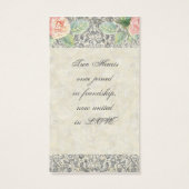 Englisch Rose & Silver Gastgeschenk Hochzeit Gesch (Rückseite)