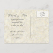 Englisch Rose & Silver Save the Date Postkarte (Rückseite)