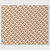 Englisch Rose Tee Party Wrapping Paper Geschenkpapier (Flach)
