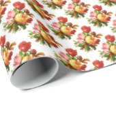 Englisch Rose Tee Party Wrapping Paper Geschenkpapier (Rolleneckpunkt)