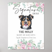 Englisch Schäferhund Unterschrift Trinkunterschrif Poster (Vorne)