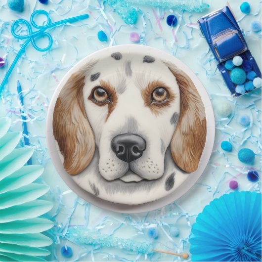 Englisch Setter Dog 3D Inspiriert Pappteller (Party)