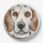 Englisch Setter Dog 3D Inspiriert Pappteller (Vorderseite)