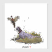 Englisch Setter, Fasanierjagd Aufkleber (Blatt)