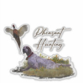 Englisch Setter, Fasanierjagd Aufkleber (Vorderseite)