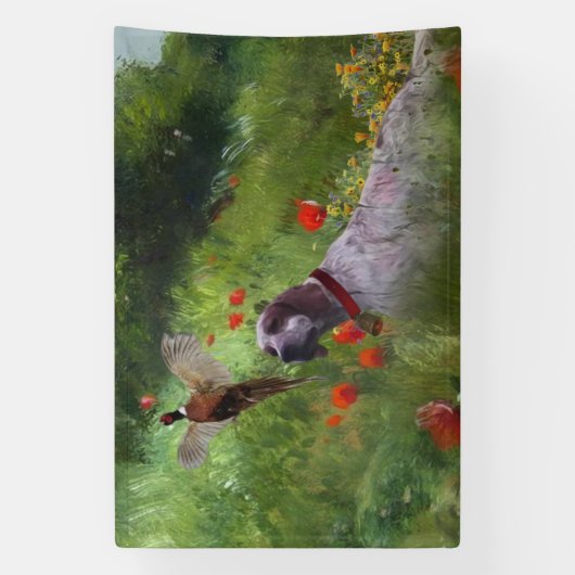 Englisch Setter, Fasanierjagd Banner (Vertikal)