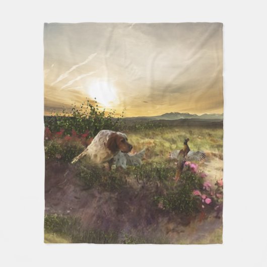 Englisch Setter, Fasanierjagd Fleecedecke (Vorderseite)