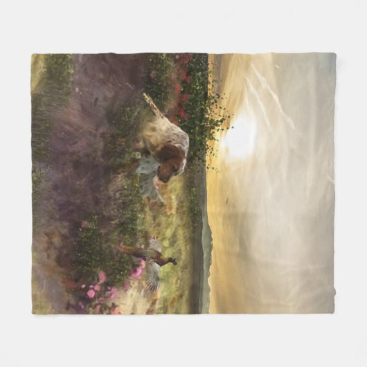 Englisch Setter, Fasanierjagd Fleecedecke (Vorderseite (Horizontal))