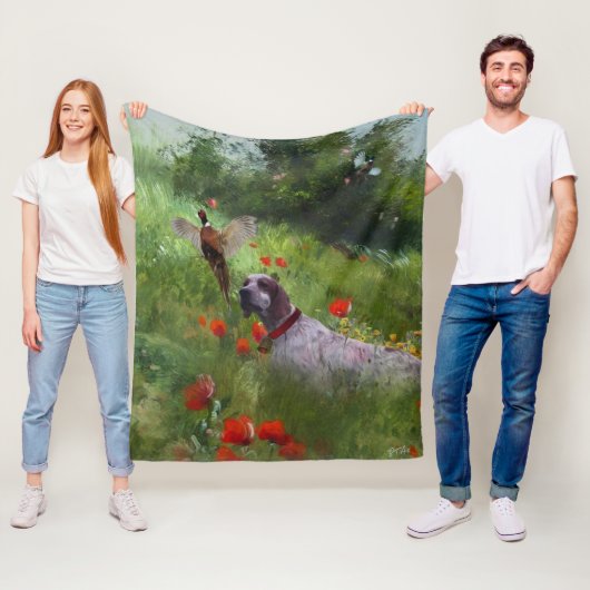 Englisch Setter, Fasanierjagd Fleecedecke (Beispiel)