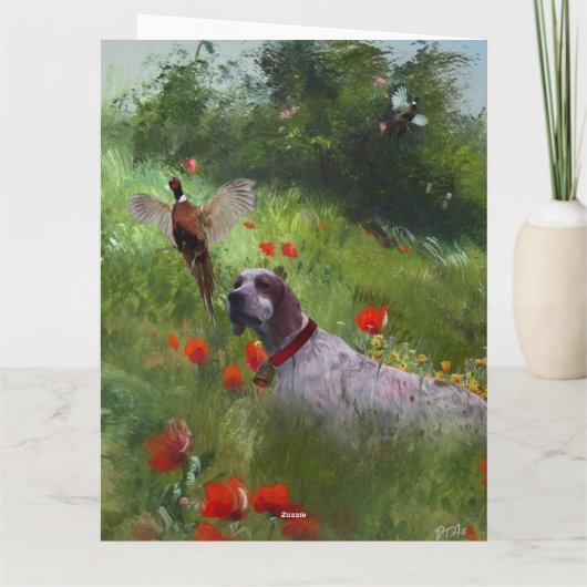 Englisch Setter, Fasanierjagd Karte (Rückseite)