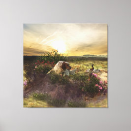 Englisch Setter, Fasanierjagd Leinwanddruck