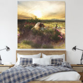 Englisch Setter, Fasanierjagd Leinwanddruck (Insitu (Schlafzimmer))