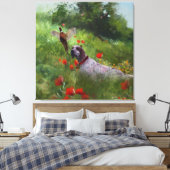 Englisch Setter, Fasanierjagd Leinwanddruck (Insitu (Schlafzimmer))