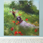 Englisch Setter, Fasanierjagd Leinwanddruck (Insitu (Holzboden))