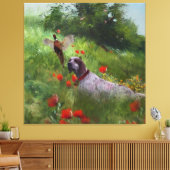 Englisch Setter, Fasanierjagd Leinwanddruck (Insitu (Wohnzimmer))