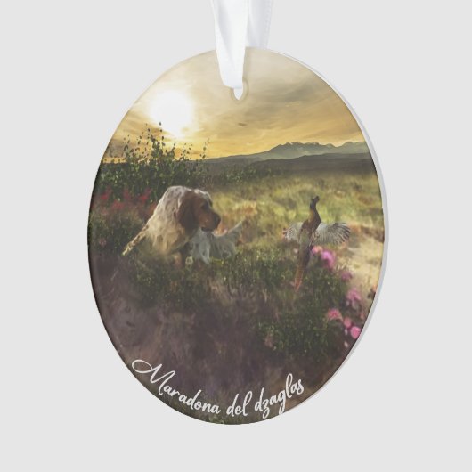 Englisch Setter, Fasanierjagd Ornament (Vorderseite)