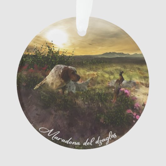 Englisch Setter, Fasanierjagd Ornament (Vorderseite)