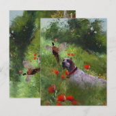 Englisch Setter, Fasanierjagd Postkarte (Vorne/Hinten)