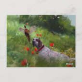 Englisch Setter, Fasanierjagd Postkarte (Rückseite)