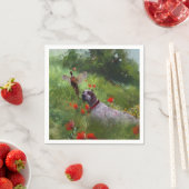 Englisch Setter, Fasanierjagd Serviette (Beispiel)