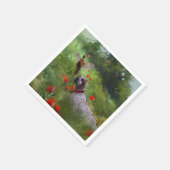 Englisch Setter, Fasanierjagd Serviette (Ecke)