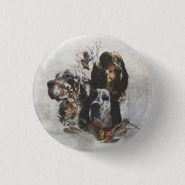 Englisch Setter, Holzhacken Button