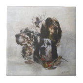 Englisch Setter, Holzhacken Fliese (Vorderseite)