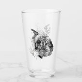 Englisch Setter, Holzhacken Glas (Rückseite)