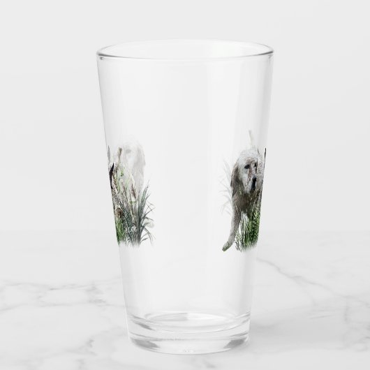 Englisch Setter, Holzhacken Glas (Rechts)