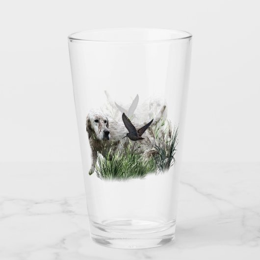 Englisch Setter, Holzhacken Glas (Vorderseite)