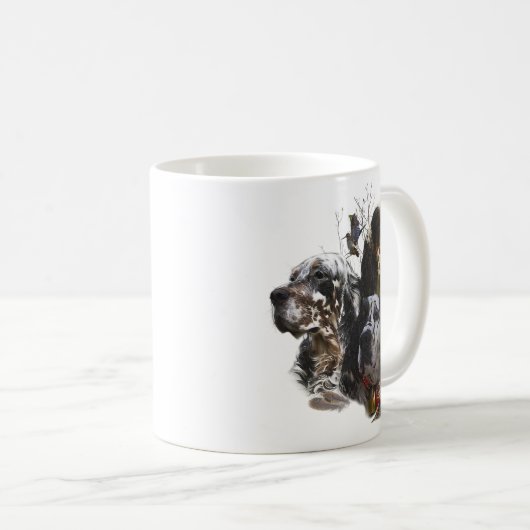 Englisch Setter, Holzhacken Kaffeetasse (VorderseiteRechts)