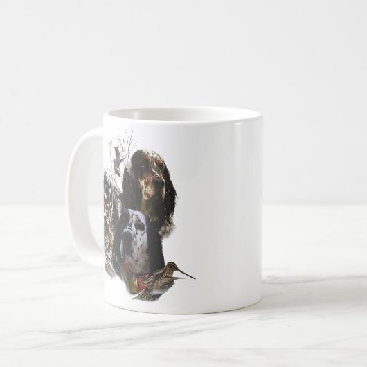 Englisch Setter, Holzhacken Kaffeetasse (Vorderseite Links)