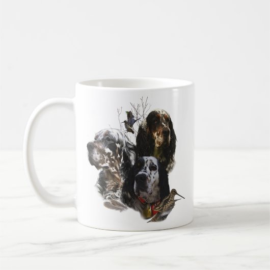 Englisch Setter, Holzhacken Kaffeetasse (Links)
