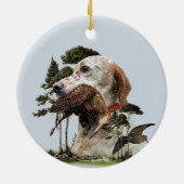 Englisch Setter, Holzhacken Keramik Ornament (Hinten)