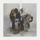 Englisch Setter, Holzhacken Ornament Aus Glas (Rückseite)