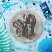 Englisch Setter, Holzhacken Pappteller (Party)