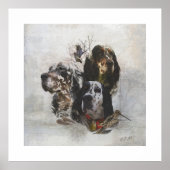 Englisch Setter, Holzhacken Poster (Vorne)