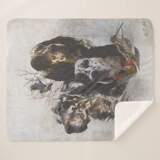 Englisch Setter, Holzhacken Sherpadecke (Vorderseite (Horizontal))