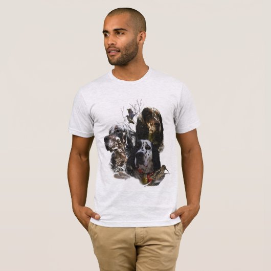 Englisch Setter, Holzhacken T-Shirt (Vorne ganz)