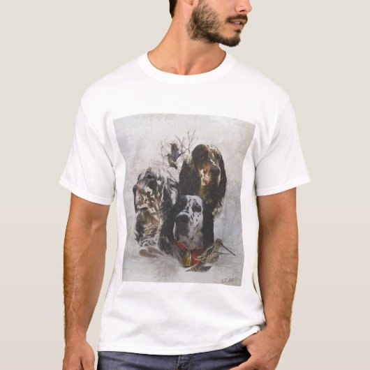 Englisch Setter, Holzhacken T-Shirt (Vorderseite)