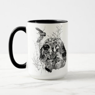 Englisch Setter, Holzhacken Tasse