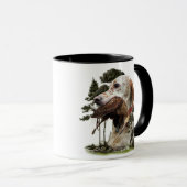 Englisch Setter, Holzhacken Tasse (VorderseiteRechts)