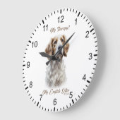 Englisch Setter Lebensstil Große Wanduhr (Winkel)