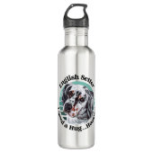 Englisch Setter lustiges Zitat Edelstahlflasche (Vorderseite)