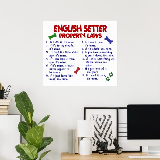 ENGLISCH SETTER PL2 POSTER (Heimbüro)