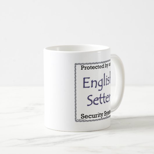 Englisch Setter Security System Kaffeetasse (VorderseiteRechts)