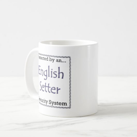 Englisch Setter Security System Kaffeetasse (Vorderseite Links)